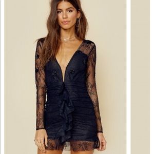 For Love and Lemons Daisy lace mini dress